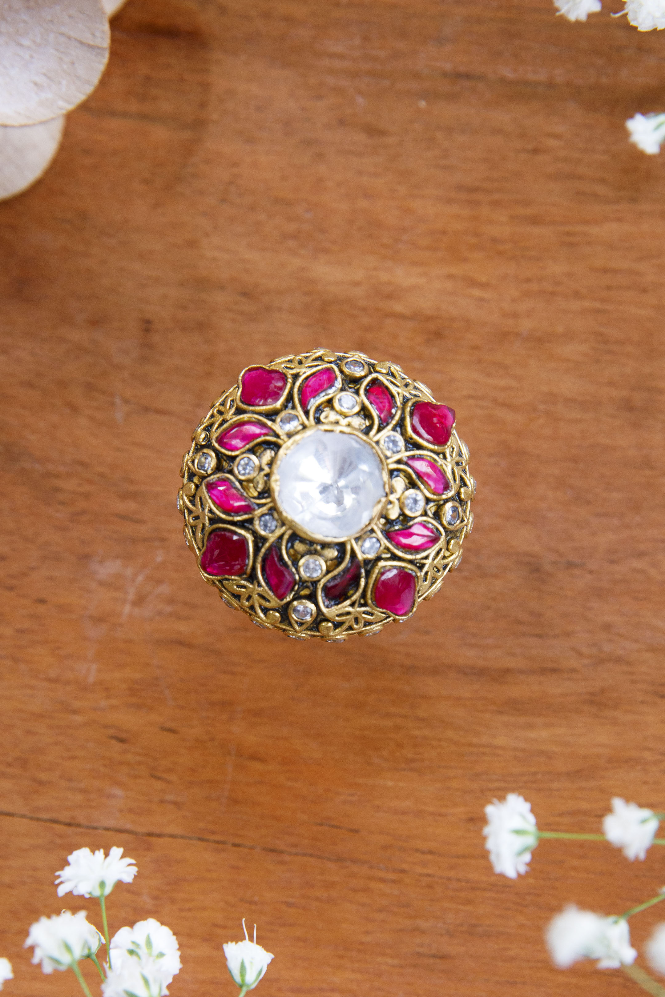 laira-heritage-polki-ringLaira Heritage Polki RingTapri IndiaMOISSANITE POLKI, RINGS, RINGS MOISSANITE POLKI