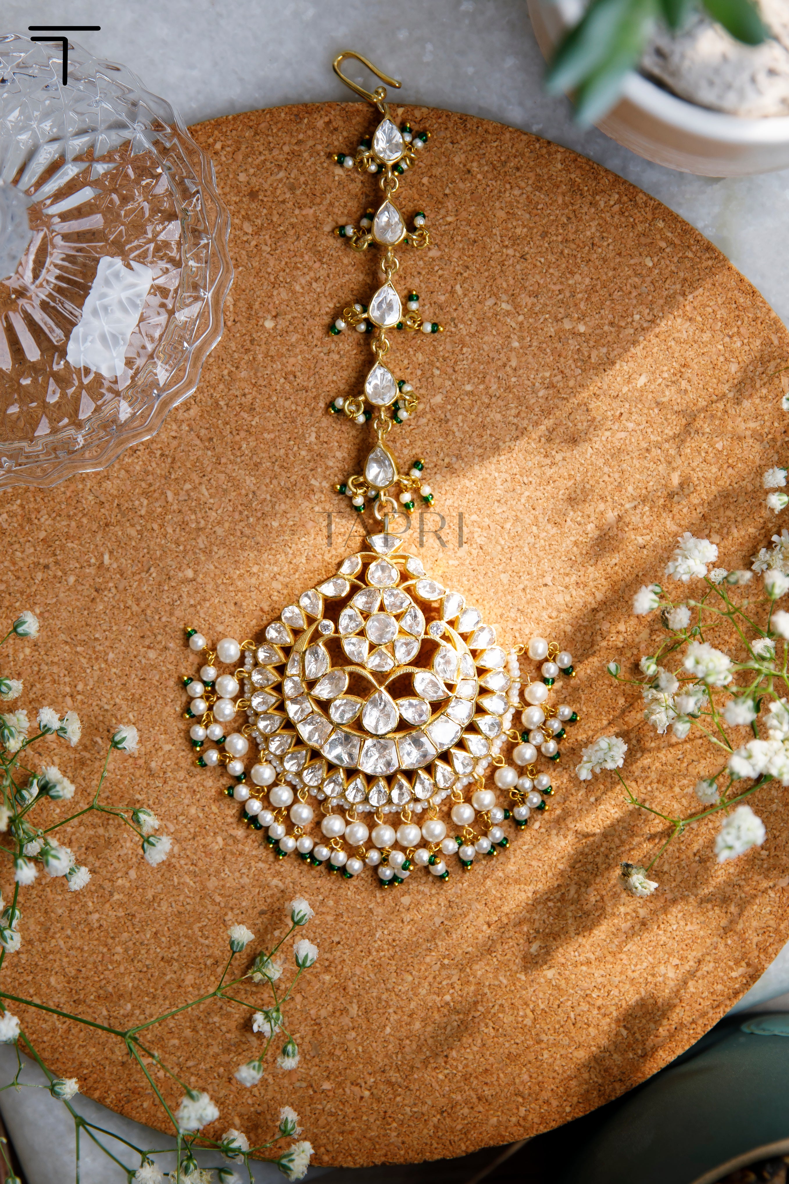 radiance-moissanite-polki-tikkaRadiance Moissanite Polki TikkaTapri IndiaMOISSANITE POLKI, MAANGTIKKA,