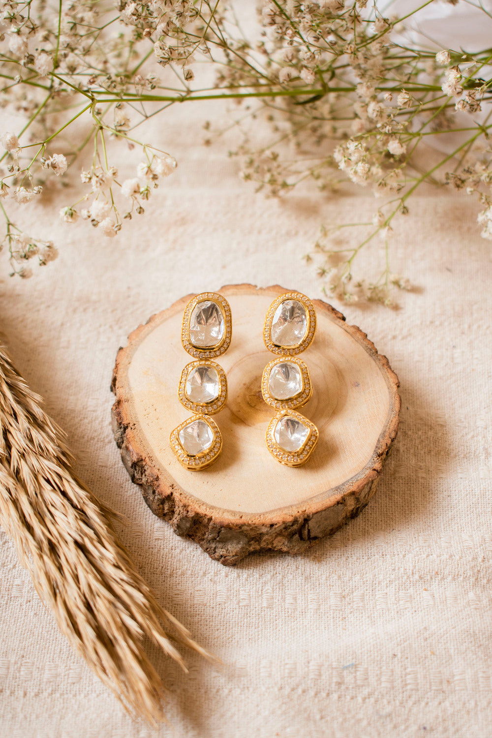 stunning-moissanite-polki-earringsStunning Moissanite Polki EarringsTapri IndiaMOISSANITE POLKI, EARRINGS, EARRINGS MOISSANITE POLKI