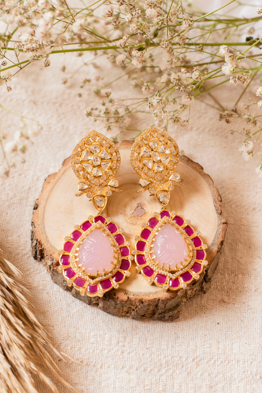rani-moissanite-polki-earringsRani Moissanite Polki EarringsTapri IndiaMOISSANITE POLKI, EARRINGS, EARRINGS MOISSANITE POLKI