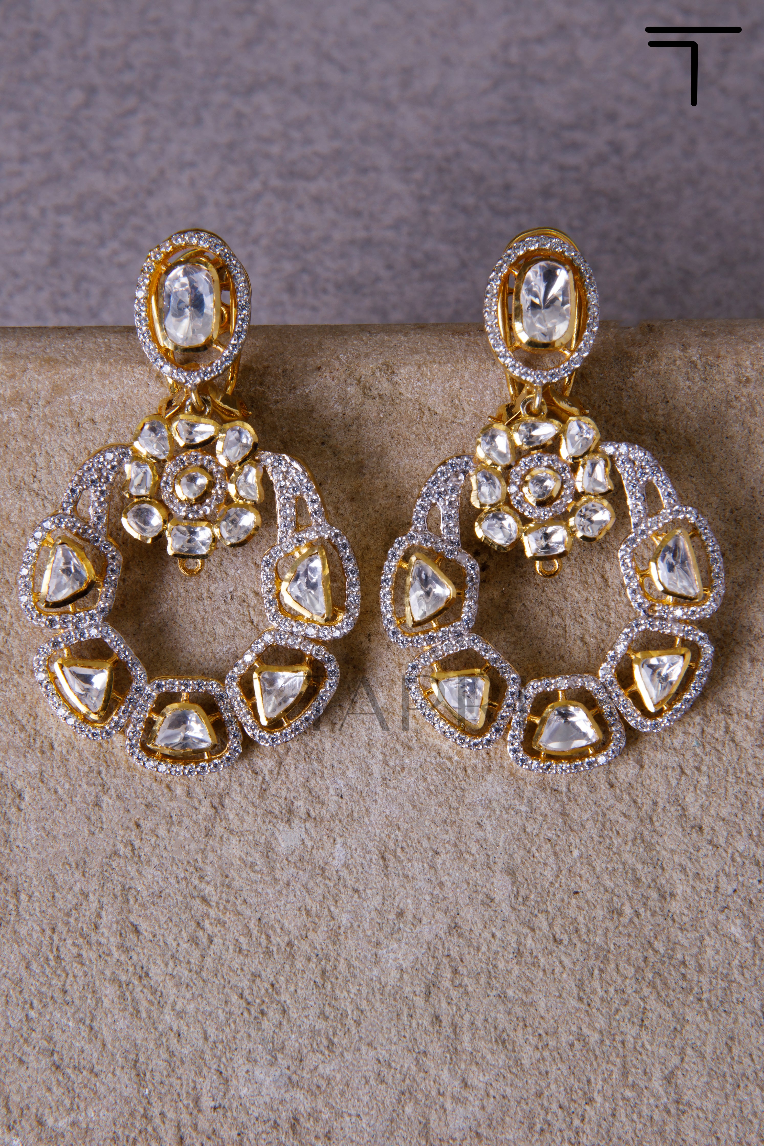 raisha-moissanite-polki-earringsRaisha Moissanite Polki EarringsTapri IndiaMOISSANITE POLKI, EARRINGS, EARRINGS MOISSANITE POLKI