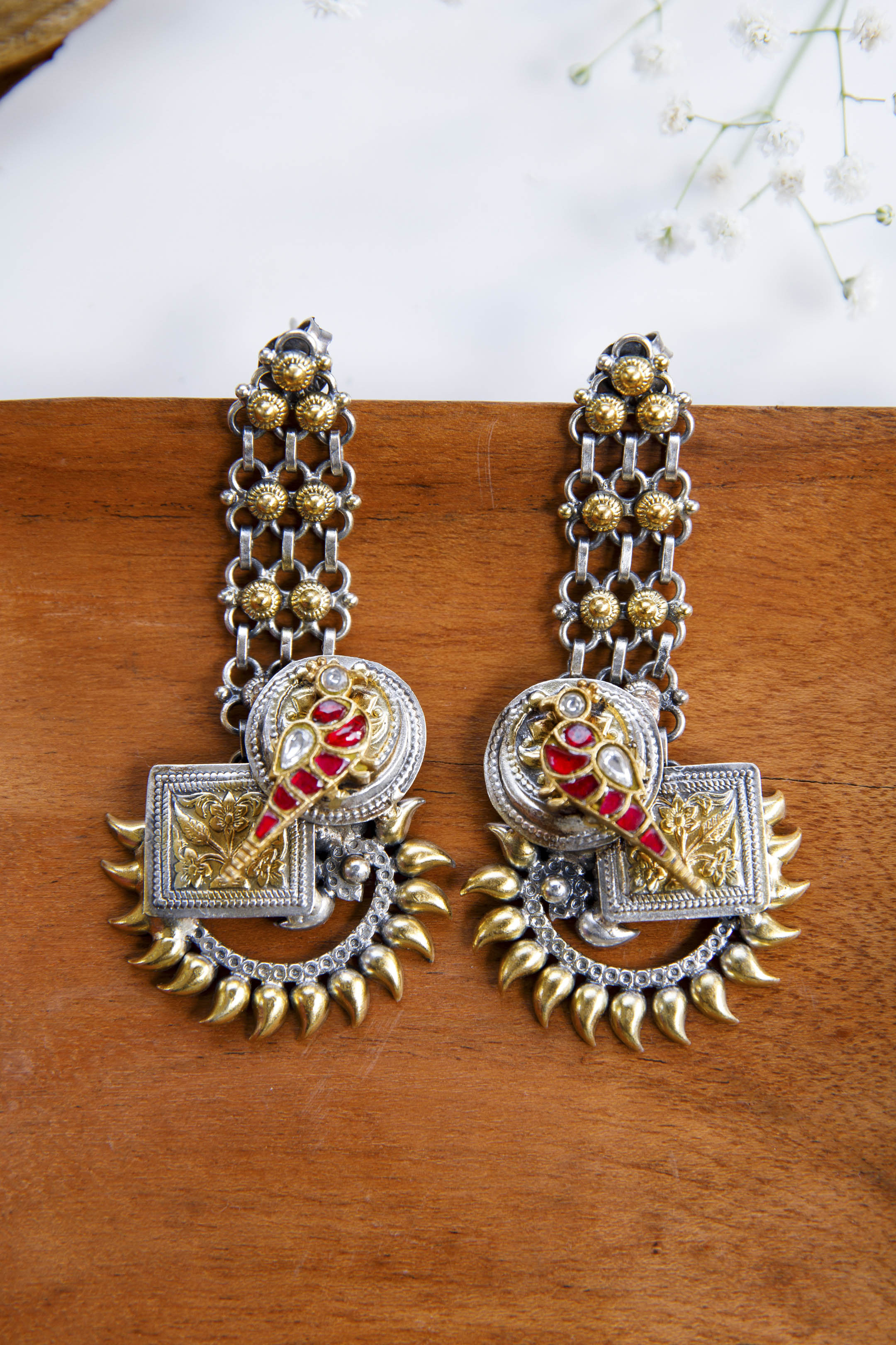 iris-handcrafted-two-tone-earringsIris Handcrafted Two Tone EarringsTapri IndiaDUAL TONE, EARRINGS, EARRINGS DUAL TONE
